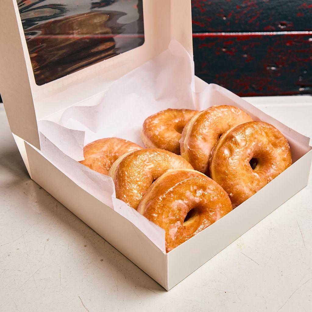 Half dozen glazed donuts