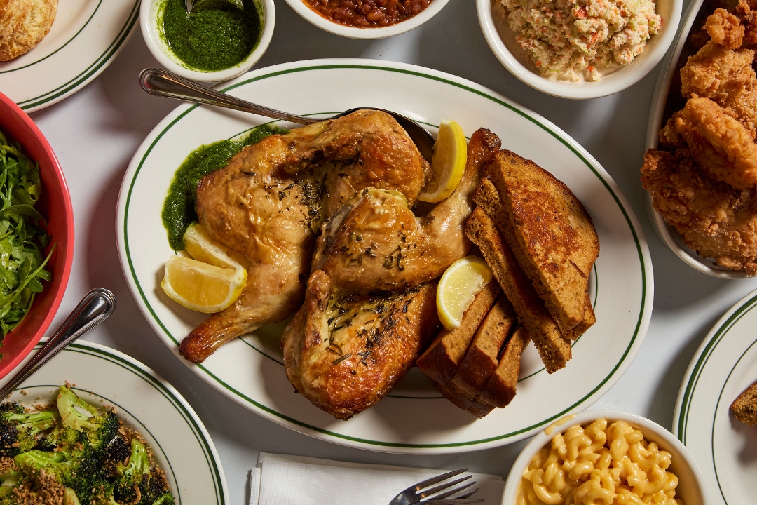 Roast chicken catering tray